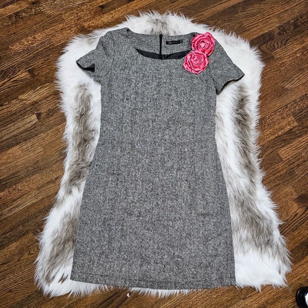 Rare BCBC MAXAZRIA Mini Dress Floral Tweed